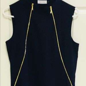 Calvin Klein 10 Navy Zipper Sheath Dress 🎀
